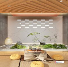 TRANH VẢI DÁN TƯỜNG 3D NHÀ HÀNG, CAFE - TRANH DÁN TƯỜNG TIỂU CẢNH | MÃ T3D-5921