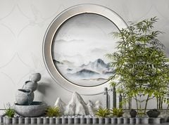 TRANH VẢI DÁN TƯỜNG 3D NHÀ HÀNG, CAFE - TRANH DÁN TƯỜNG TIỂU CẢNH | MÃ T3D-5922