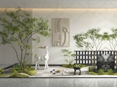 TRANH VẢI DÁN TƯỜNG 3D NHÀ HÀNG, CAFE - TRANH DÁN TƯỜNG TIỂU CẢNH | MÃ T3D-5927