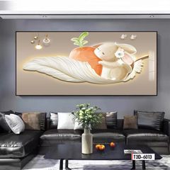 TRANH DECOR LÔNG VŨ - TRANH PHÒNG KHÁCH - PHÒNG ĂN - PHÒNG NGỦ | MÃ T3D-6013