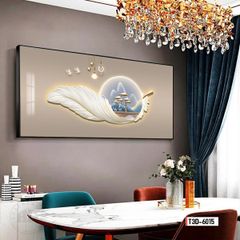 TRANH DECOR LÔNG VŨ - TRANH PHÒNG KHÁCH - PHÒNG ĂN - PHÒNG NGỦ | MÃ T3D-6015