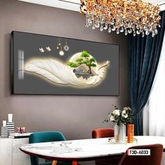 TRANH DECOR LÔNG VŨ - TRANH PHÒNG KHÁCH - PHÒNG ĂN - PHÒNG NGỦ | MÃ T3D-6033