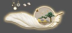 309 -  TRANH TREO PHÒNG KHÁCH HIỆN ĐẠI - TRANH TRANG TRÍ - TRANH TREO TƯỜNG THIÊN NGA LÔNG VŨ - KIỂU TRANH LIỀN KHỔ| MÃ T3D-6037