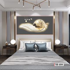 TRANH DECOR LÔNG VŨ - TRANH PHÒNG KHÁCH - PHÒNG ĂN - PHÒNG NGỦ | MÃ T3D-6044