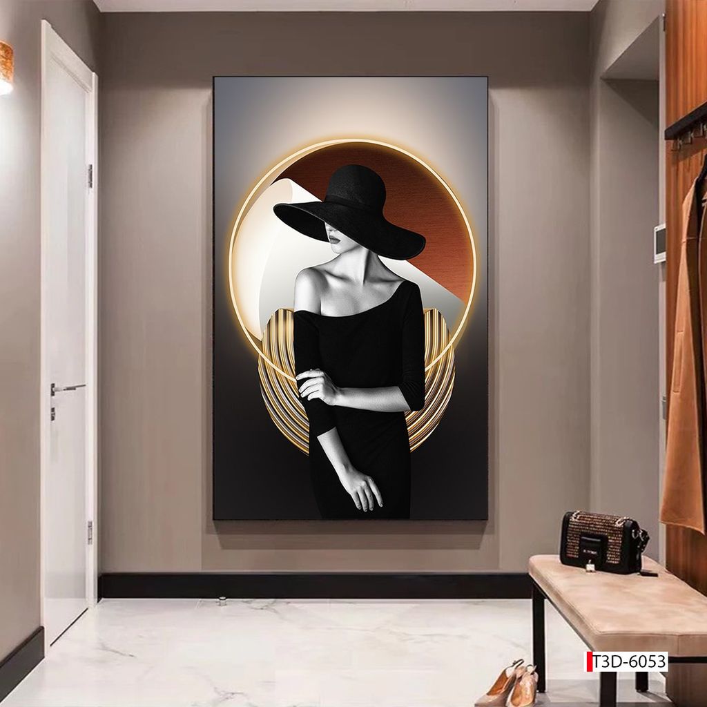 BST72 - TRANH TREO TƯỜNG - TRANG TRÍ HÀNH LANG, SẢNH, LỐI ĐI - CHỦ ĐỀ TRANH CÔ GÁI NGHỆ THUẬT - TRANH ĐƠN DỌC