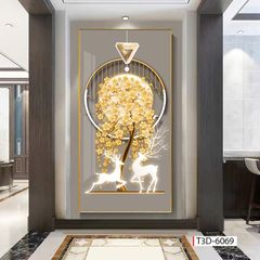 BST168 - TRANH TREO TƯỜNG HÀNH LANG - TRANH TREO TƯỜNG HIỆN ĐẠI HUƠU TÀI LỘC