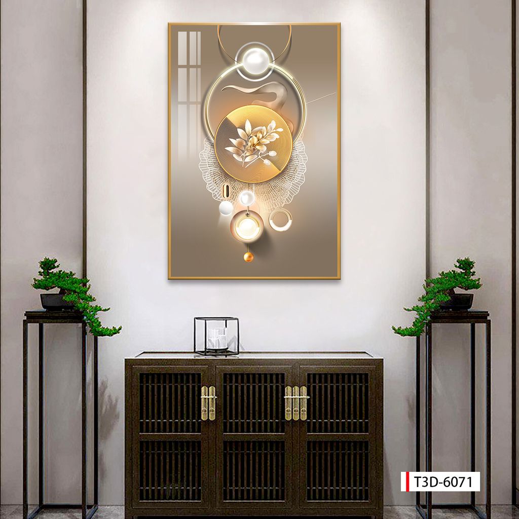 TRANH TREO CẦU THANG - CHIẾU NGHỈ - LỐI ĐI - TRANH HIỆN ĐẠI TRỪU TƯỢNG | MÃ T3D-6071