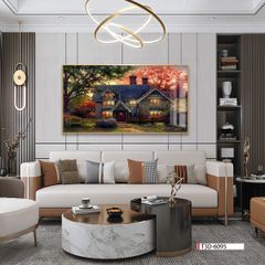 TRANH TREO TƯỜNG PHÒNG KHÁCH - TRANH PHONG CẢNH CHÂU ÂU CỔ ĐIỂN - KHỔ LỚN | MÃ T3D-6095