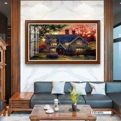 TRANH TREO TƯỜNG PHÒNG KHÁCH - TRANH PHONG CẢNH CHÂU ÂU CỔ ĐIỂN - KHỔ LỚN | MÃ T3D-6095