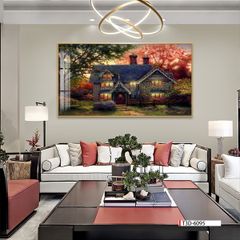 TRANH TREO TƯỜNG PHÒNG KHÁCH - TRANH PHONG CẢNH CHÂU ÂU CỔ ĐIỂN - KHỔ LỚN | MÃ T3D-6095