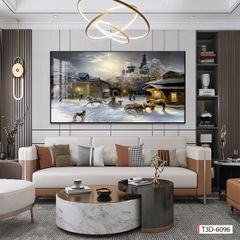 BST56 - TRANH TREO TƯỜNG - PHÒNG KHÁCH, SAU SOFA - TRANH PHONG CẢNH THIÊN NHIÊN - KHỔ LỚN