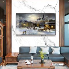 TRANH TREO TƯỜNG PHÒNG KHÁCH - TRANH PHONG CẢNH CHÂU ÂU CỔ ĐIỂN - KHỔ LỚN | MÃ T3D-6096