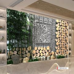 TRANH VẢI DÁN TƯỜNG 3D NHÀ HÀNG, CAFE - TRANH DÁN TƯỜNG TIỂU CẢNH | MÃ T3D-6132