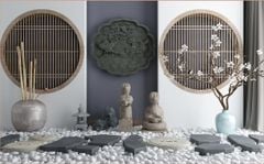 TRANH VẢI DÁN TƯỜNG 3D NHÀ HÀNG, CAFE - TRANH DÁN TƯỜNG TIỂU CẢNH | MÃ T3D-6136