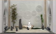 TRANH VẢI DÁN TƯỜNG 3D NHÀ HÀNG, CAFE - TRANH DÁN TƯỜNG TIỂU CẢNH | MÃ T3D-6146