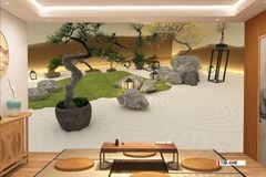 TRANH VẢI DÁN TƯỜNG 3D NHÀ HÀNG, CAFE - TRANH DÁN TƯỜNG TIỂU CẢNH | MÃ T3D-6148