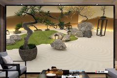 TRANH VẢI DÁN TƯỜNG 3D NHÀ HÀNG, CAFE - TRANH DÁN TƯỜNG TIỂU CẢNH | MÃ T3D-6148