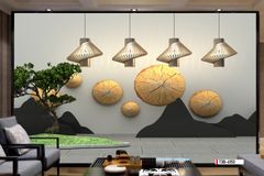 TRANH VẢI DÁN TƯỜNG 3D NHÀ HÀNG, CAFE - TRANH DÁN TƯỜNG TIỂU CẢNH | MÃ T3D-6153