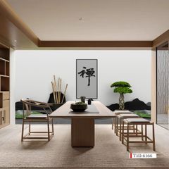 TRANH VẢI DÁN TƯỜNG 3D NHÀ HÀNG, CAFE - TRANH DÁN TƯỜNG TIỂU CẢNH | MÃ T3D-6166