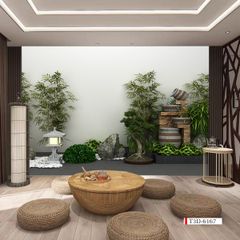 TRANH VẢI DÁN TƯỜNG 3D NHÀ HÀNG, CAFE - TRANH DÁN TƯỜNG TIỂU CẢNH | MÃ T3D-6167