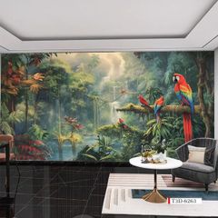 TRANH VẢI DÁN TƯỜNG 3D NHÀ HÀNG, CAFE , LỄ TÂN - TRANH DÁN TƯỜNG TROPICAL NHIỆT ĐỚI | MÃ T3D-6263