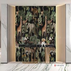 TRANH VẢI DÁN TƯỜNG 3D NHÀ HÀNG, CAFE , LỄ TÂN - TRANH DÁN TƯỜNG TROPICAL NHIỆT ĐỚI | MÃ T3D-6264
