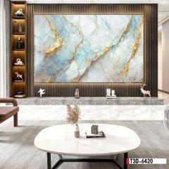 TRANH PVC ỐP TƯỜNG - TRANG TRÍ PHÒNG KHÁCH - TRANH VÂN ĐÁ MÃ NÃO | MÃ T3D-6420