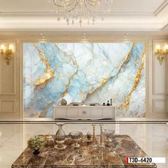 TRANH PVC ỐP TƯỜNG - TRANG TRÍ PHÒNG KHÁCH - TRANH VÂN ĐÁ MÃ NÃO | MÃ T3D-6420