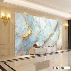 TRANH PVC ỐP TƯỜNG - TRANG TRÍ PHÒNG KHÁCH - TRANH VÂN ĐÁ MÃ NÃO | MÃ T3D-6420