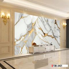 TRANH PVC ỐP TƯỜNG - TRANG TRÍ PHÒNG KHÁCH - TRANH VÂN ĐÁ MÃ NÃO | MÃ T3D-6421