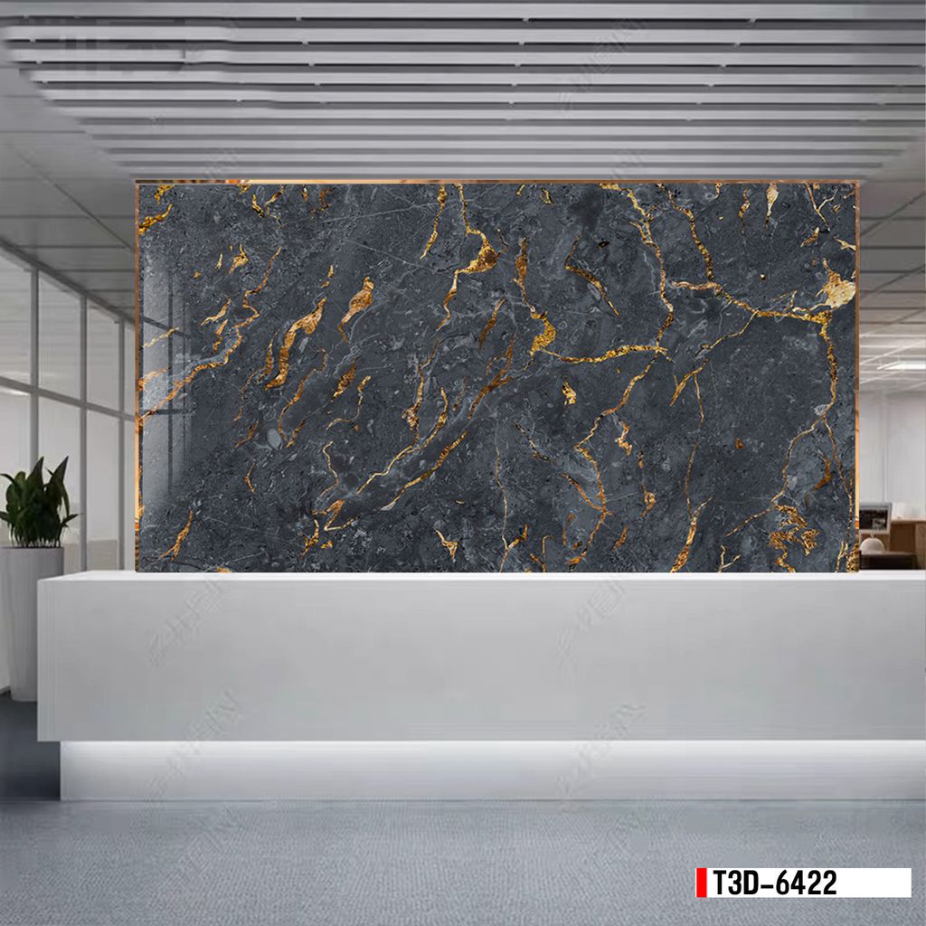 TRANH PVC ỐP TƯỜNG - TRANG TRÍ PHÒNG KHÁCH - TRANH VÂN ĐÁ MÃ NÃO | MÃ T3D-6422