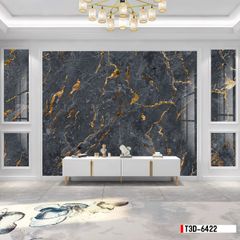 TRANH PVC ỐP TƯỜNG - TRANG TRÍ PHÒNG KHÁCH - TRANH VÂN ĐÁ MÃ NÃO | MÃ T3D-6422