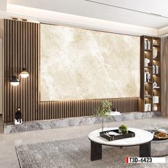 TRANH PVC ỐP TƯỜNG - TRANG TRÍ PHÒNG KHÁCH - TRANH VÂN ĐÁ MÃ NÃO | MÃ T3D-6423