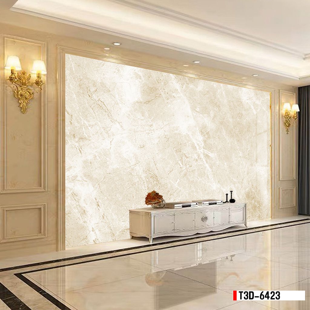 TRANH PVC ỐP TƯỜNG - TRANG TRÍ PHÒNG KHÁCH - TRANH VÂN ĐÁ MÃ NÃO | MÃ T3D-6423