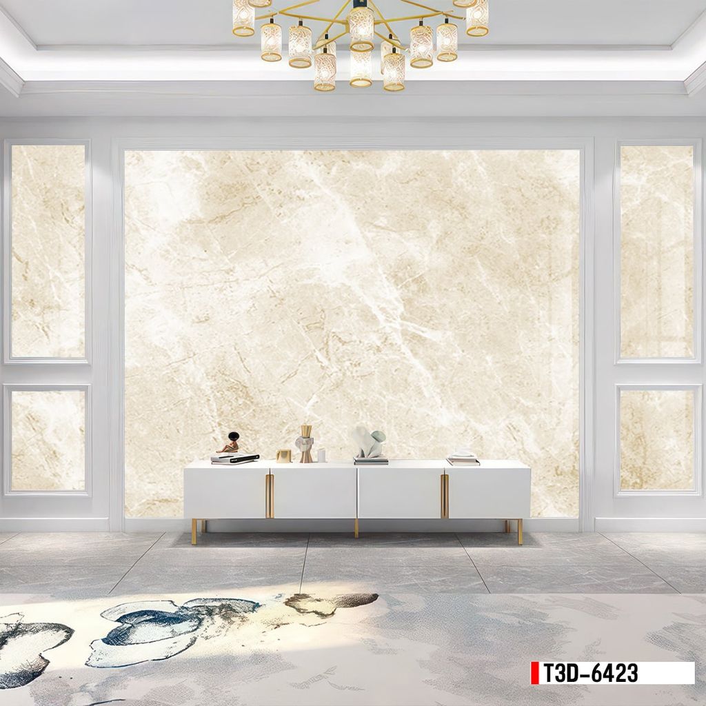 TRANH PVC ỐP TƯỜNG - TRANG TRÍ PHÒNG KHÁCH - TRANH VÂN ĐÁ MÃ NÃO | MÃ T3D-6423