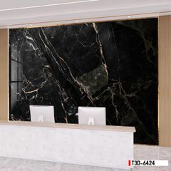 TRANH PVC ỐP TƯỜNG - TRANG TRÍ PHÒNG KHÁCH - TRANH VÂN ĐÁ MÃ NÃO | MÃ T3D-6424