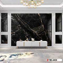 TRANH PVC ỐP TƯỜNG - TRANG TRÍ PHÒNG KHÁCH - TRANH VÂN ĐÁ MÃ NÃO | MÃ T3D-6424