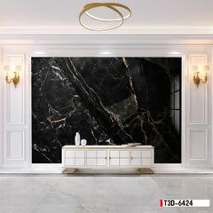 TRANH PVC ỐP TƯỜNG - TRANG TRÍ PHÒNG KHÁCH - TRANH VÂN ĐÁ MÃ NÃO | MÃ T3D-6424