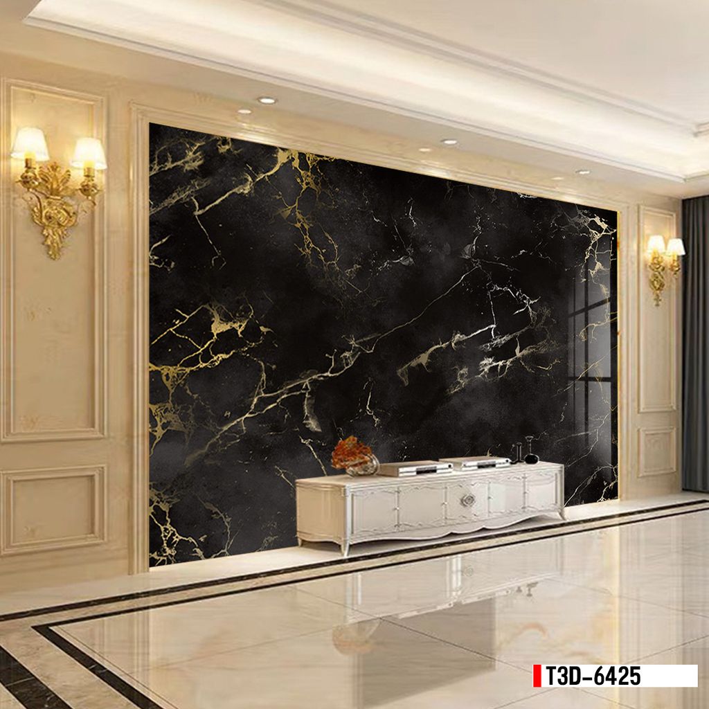 TRANH PVC ỐP TƯỜNG - TRANG TRÍ PHÒNG KHÁCH - TRANH VÂN ĐÁ MÃ NÃO | MÃ T3D-6425