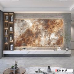 TRANH PVC ỐP TƯỜNG - TRANG TRÍ PHÒNG KHÁCH - TRANH VÂN ĐÁ MÃ NÃO | MÃ T3D-6427
