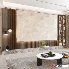 TRANH PVC ỐP TƯỜNG - TRANG TRÍ PHÒNG KHÁCH - TRANH VÂN ĐÁ MÃ NÃO | MÃ T3D-6428