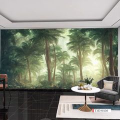 TRANH VẢI DÁN TƯỜNG 3D NHÀ HÀNG, CAFE - TRANH DÁN TƯỜNG TROPICAL NHIỆT ĐỚI | MÃ T3D-6430