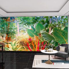 TRANH VẢI DÁN TƯỜNG 3D NHÀ HÀNG, CAFE - TRANH DÁN TƯỜNG TROPICAL NHIỆT ĐỚI | MÃ T3D-6433