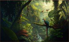 TRANH VẢI DÁN TƯỜNG 3D NHÀ HÀNG, CAFE - TRANH DÁN TƯỜNG TROPICAL NHIỆT ĐỚI | MÃ T3D-6438