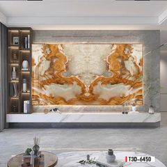 TRANH PVC ỐP TƯỜNG  - TRANH VÂN ĐÁ ĐỐI XỨNG - MÃ T3D-6450