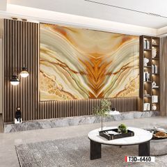 TRANH PVC ỐP TƯỜNG  - TRANH VÂN ĐÁ ĐỐI XỨNG - MÃ T3D-6460