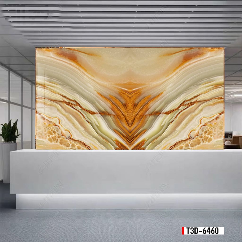 TRANH PVC ỐP TƯỜNG  - TRANH VÂN ĐÁ ĐỐI XỨNG - MÃ T3D-6460