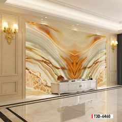 TRANH PVC ỐP TƯỜNG  - TRANH VÂN ĐÁ ĐỐI XỨNG - MÃ T3D-6460