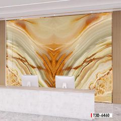 TRANH PVC ỐP TƯỜNG  - TRANH VÂN ĐÁ ĐỐI XỨNG - MÃ T3D-6460