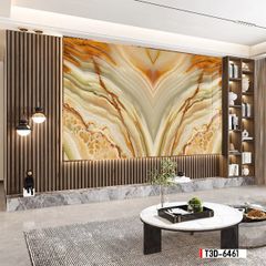 TRANH PVC ỐP TƯỜNG  - TRANH VÂN ĐÁ ĐỐI XỨNG - MÃ T3D-6461